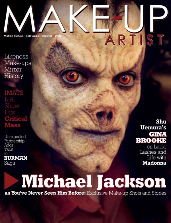 MAKE-UP ARTIST magazine side cover Issue 79 July/August 2009