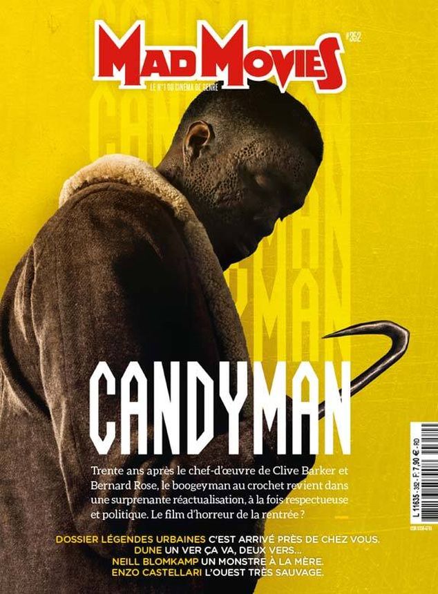 MAD MOVIES magazine side cover Issue 352  September 2021