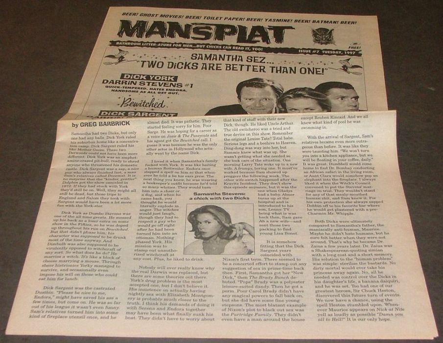 MANSPLAT magazine cover Issue 7  