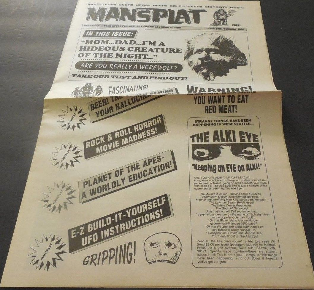 MANSPLAT magazine cover Issue 1   1995