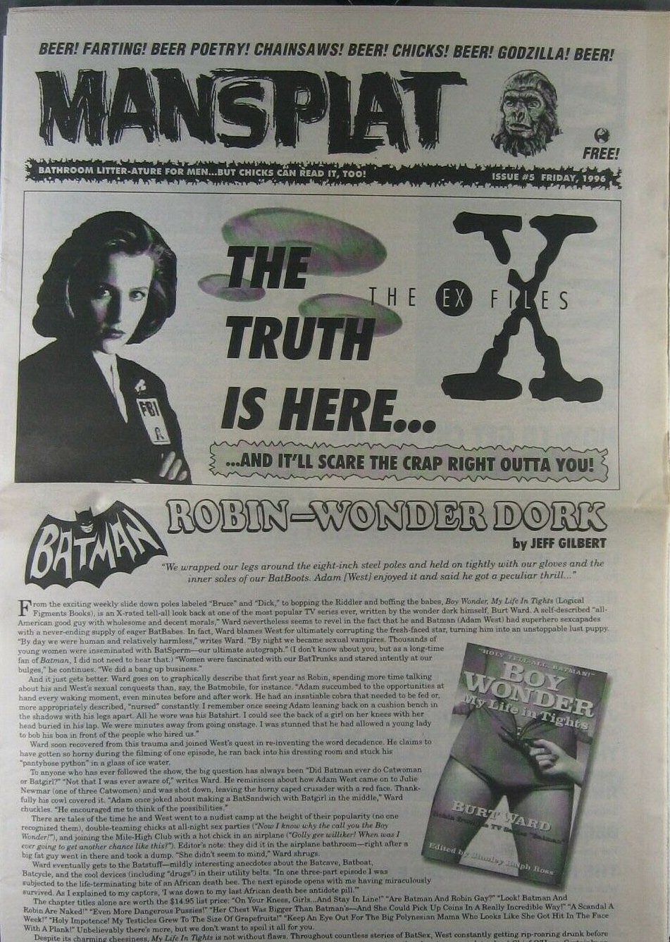 MANSPLAT magazine cover Issue 5   1996