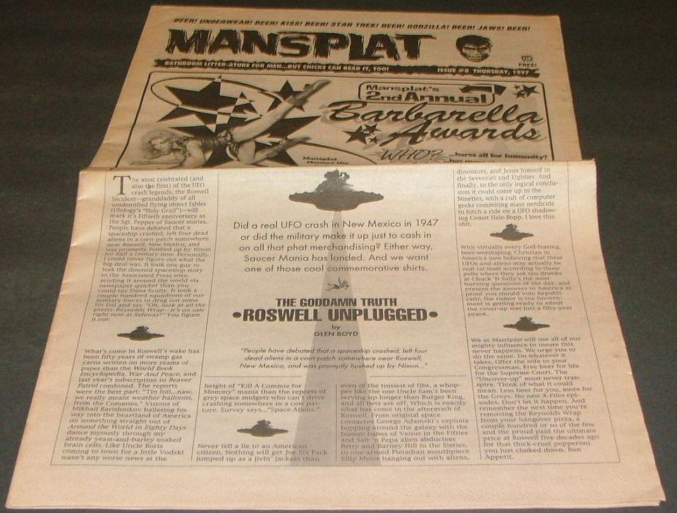MANSPLAT magazine cover Issue 8   1997