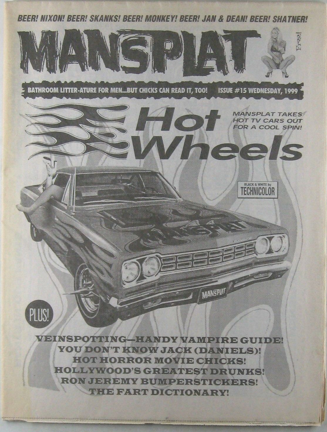 MANSPLAT magazine cover Issue 15   1999