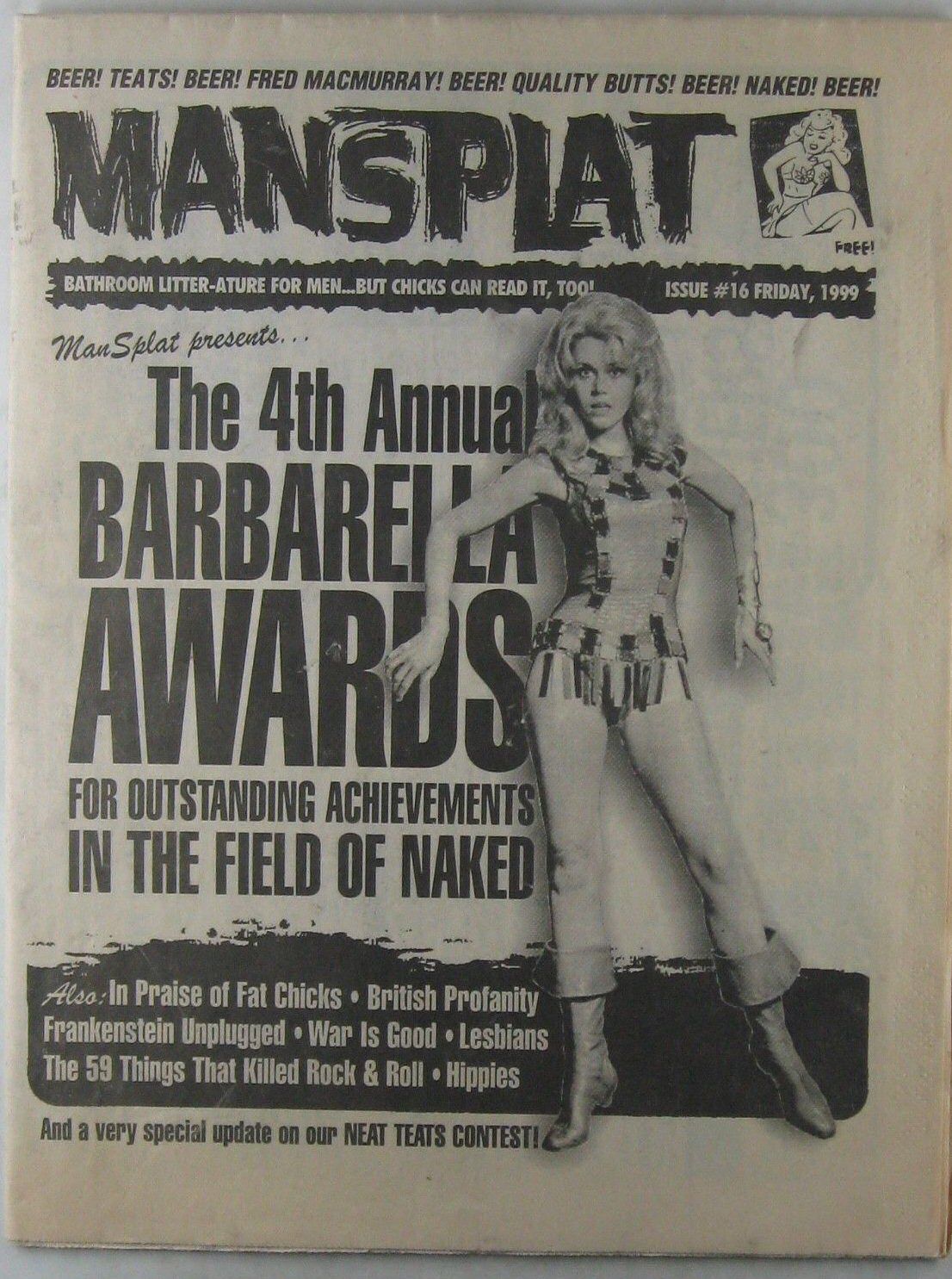MANSPLAT magazine cover Issue 16   1999