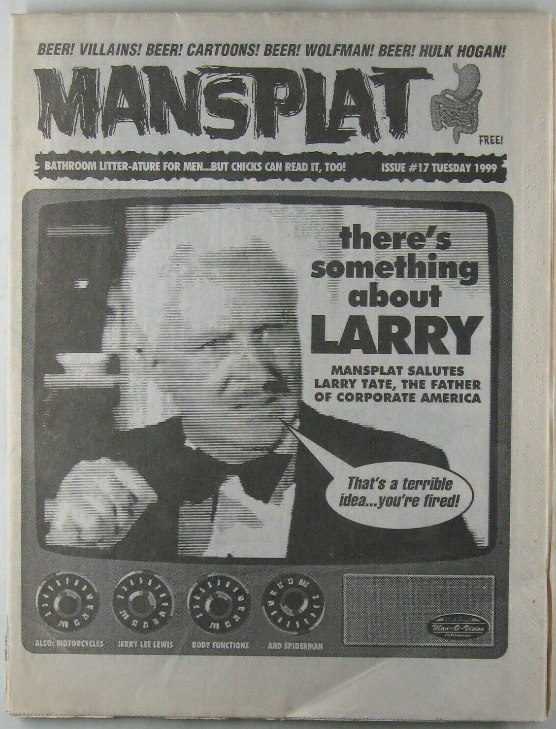 MANSPLAT magazine cover Issue 17   1999