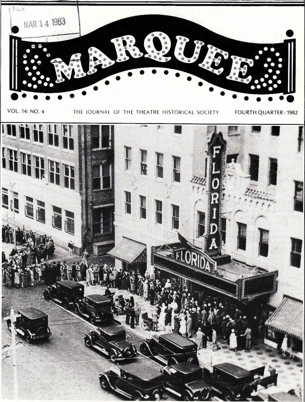 MARQUEE magazine cover October/December 1982