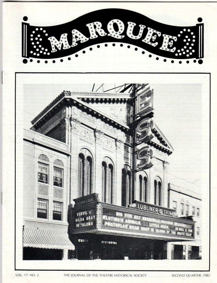 MARQUEE magazine side cover Summer 1985