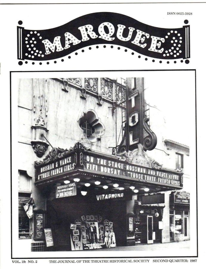 MARQUEE magazine side cover Summer 1987