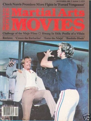 MARTIAL ARTS MOVIES magazine side cover September 1982