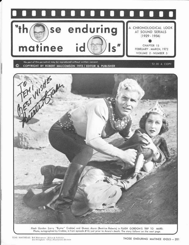 THOSE ENDURING MATINEE IDOLS magazine cover Issue 15  Vol 2 # 5 February/March 1972
