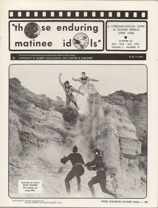 THOSE ENDURING MATINEE IDOLS magazine cover Issue 20  Vol 2 # 10 December 1972