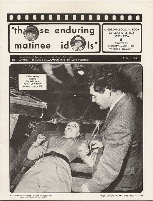 THOSE ENDURING MATINEE IDOLS magazine cover Issue 21  Vol 3 # 1 February/March 1973