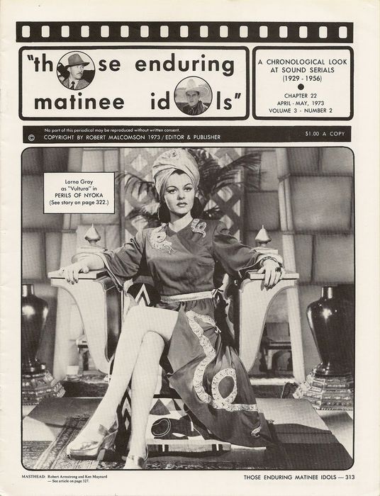 THOSE ENDURING MATINEE IDOLS magazine cover Issue 22  Vol 3 # 2 April/May 1973