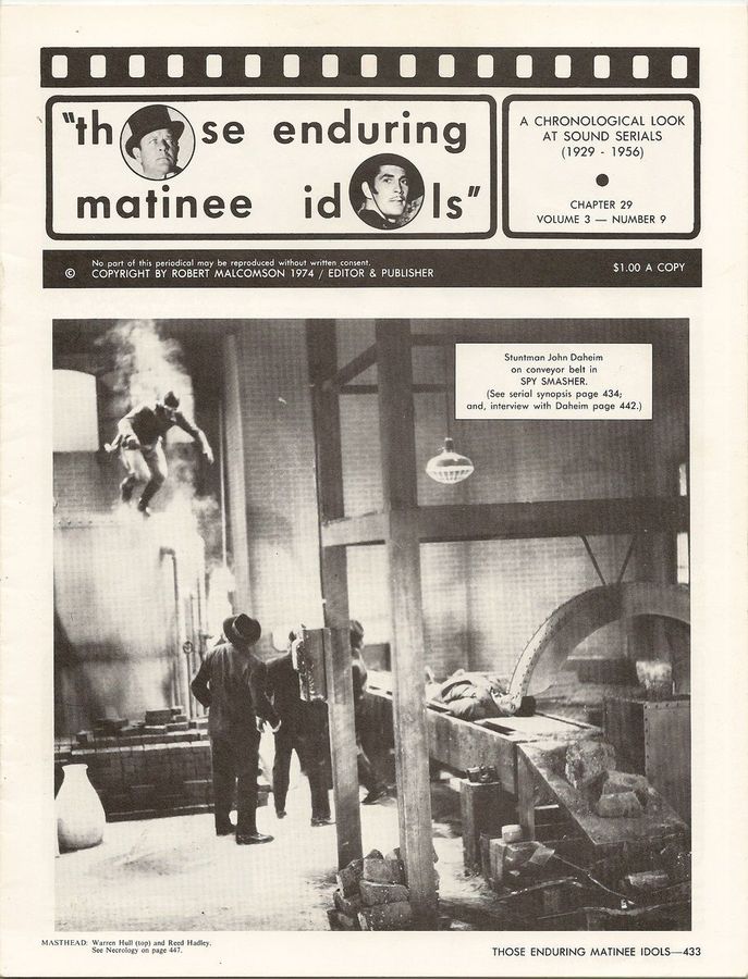 THOSE ENDURING MATINEE IDOLS magazine cover Issue 29  Vol 3 # 9  1974