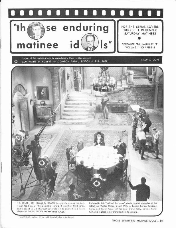 THOSE ENDURING MATINEE IDOLS magazine cover Issue 8 December 1970