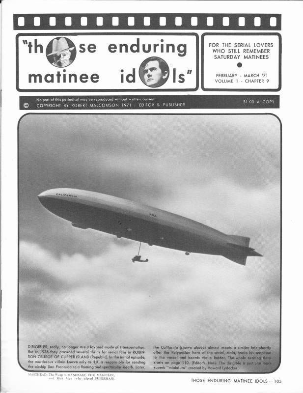 THOSE ENDURING MATINEE IDOLS magazine cover Issue 9 February/March 1971