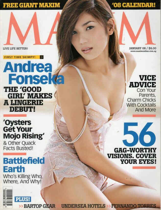 MAXIM SINGAPORE magazine cover  January 2008