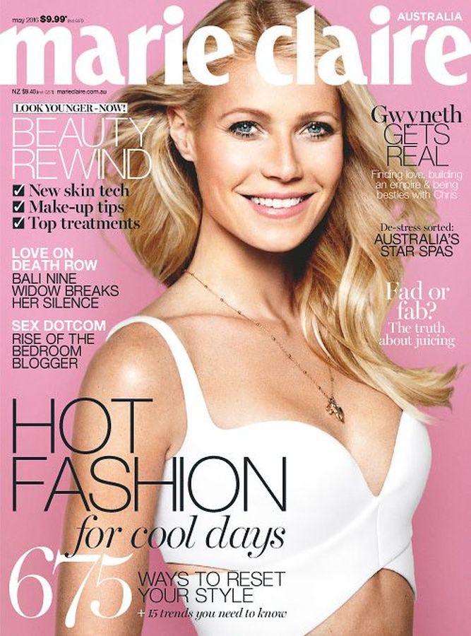 MARIE CLAIRE AUSTRALIA magazine side cover  May 2016