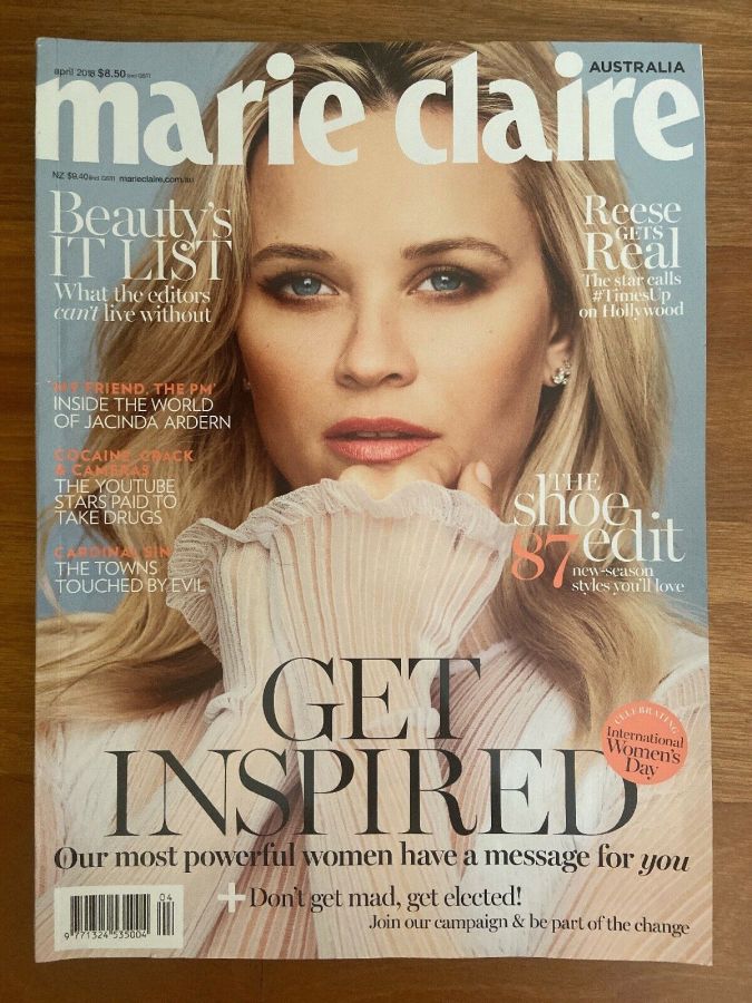 MARIE CLAIRE AUSTRALIA magazine side cover  April 2018