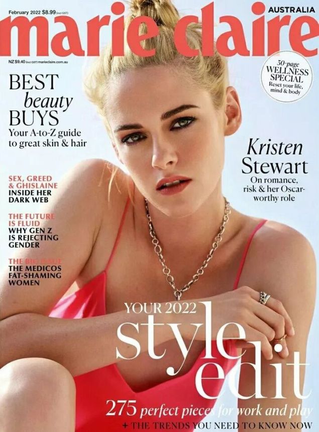 MARIE CLAIRE AUSTRALIA magazine side cover  February 2022