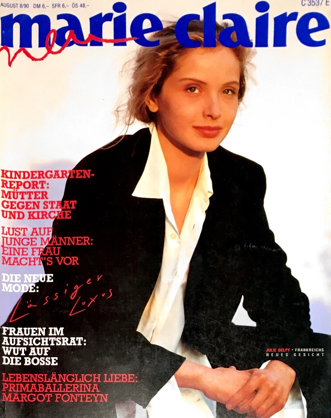 MARIE CLAIRE GERMANY magazine side cover  August 1990