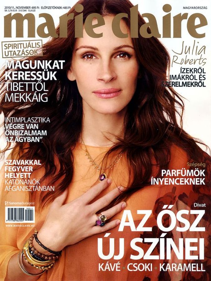 MARIE CLAIRE HUNGARY magazine cover  November 2010