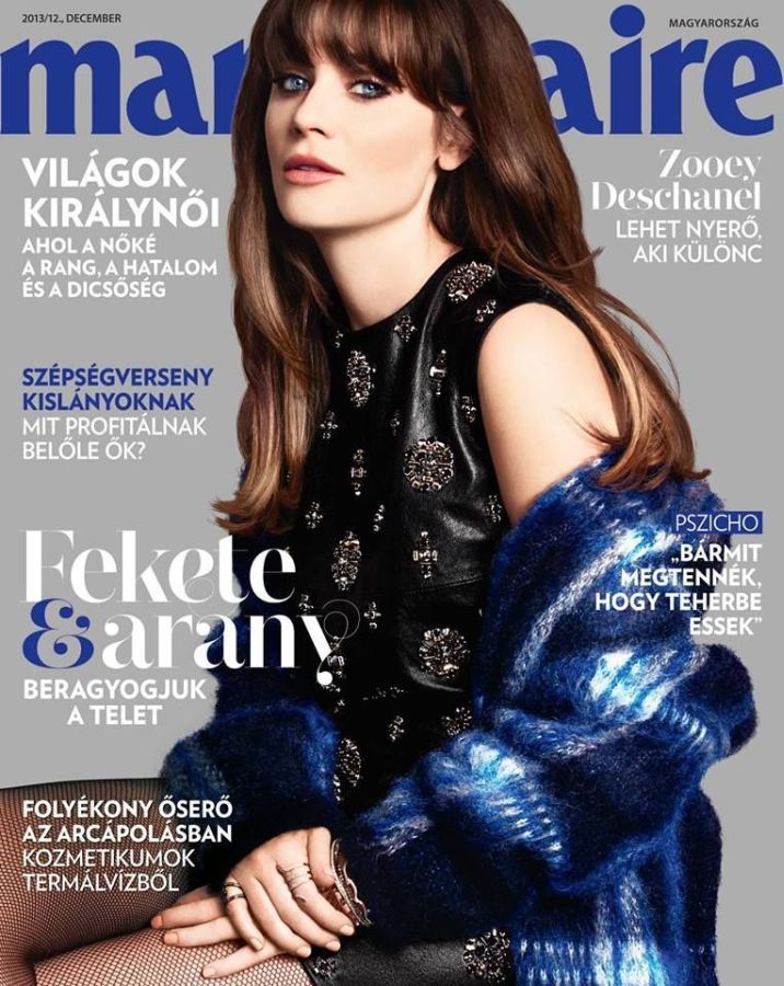 MARIE CLAIRE HUNGARY magazine cover  December 2013