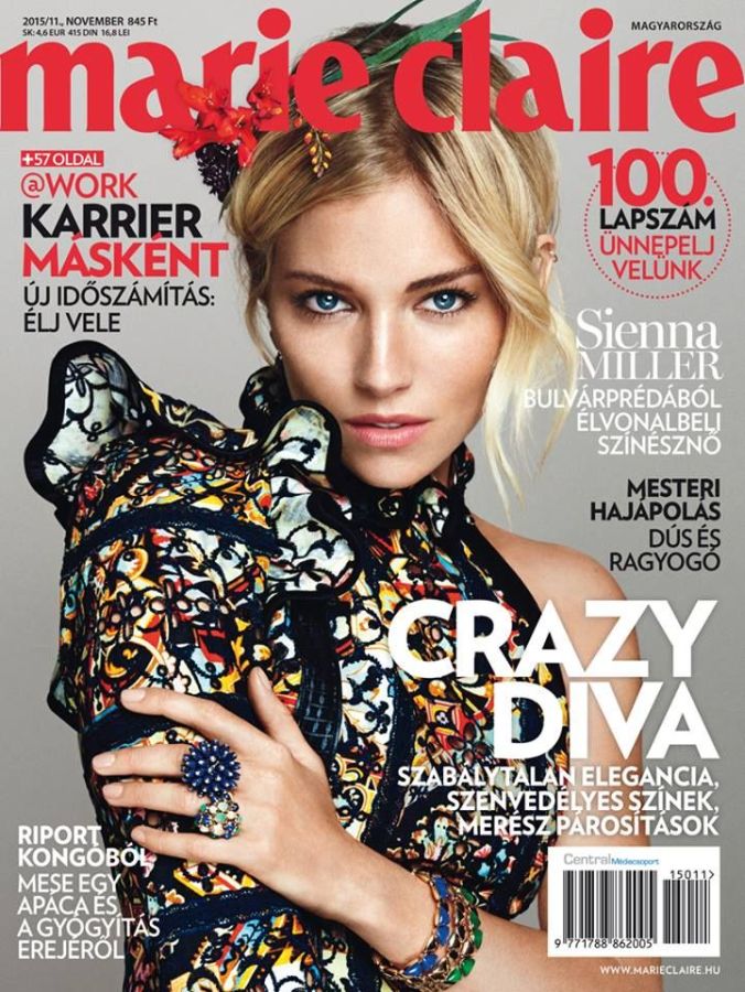 MARIE CLAIRE HUNGARY magazine cover  November 2015