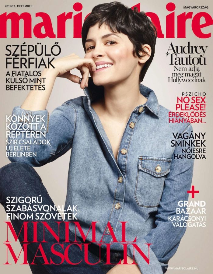 MARIE CLAIRE HUNGARY magazine cover  December 2015