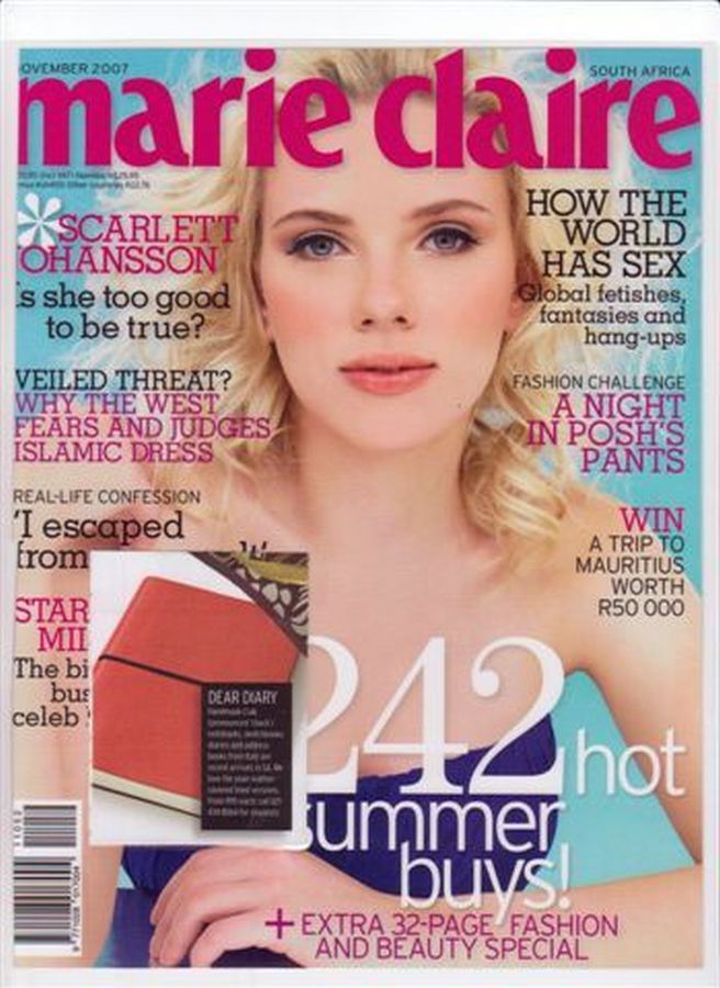 MARIE CLAIRE SOUTH AFRICA magazine cover  November 2007