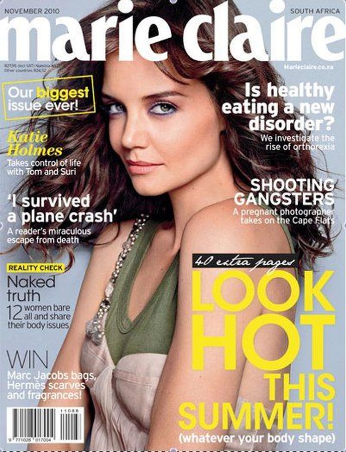 MARIE CLAIRE SOUTH AFRICA magazine side cover  November 2010