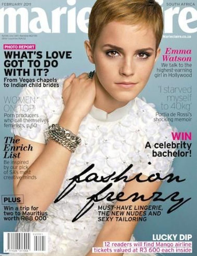 MARIE CLAIRE SOUTH AFRICA magazine side cover  February 2011