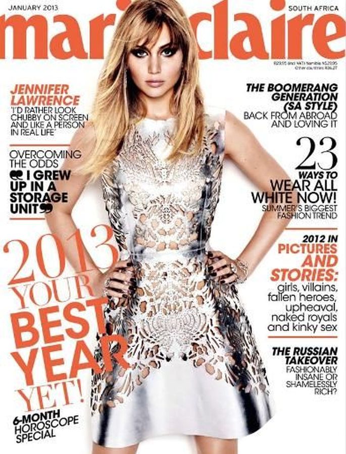 MARIE CLAIRE SOUTH AFRICA magazine cover  January 2013