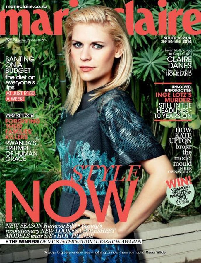 MARIE CLAIRE SOUTH AFRICA magazine cover  September 2014