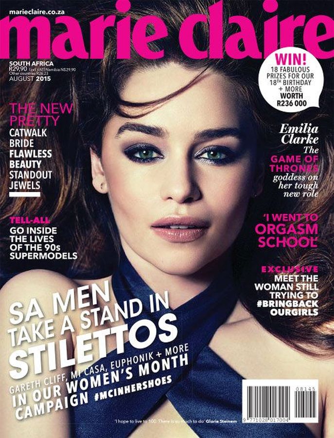 MARIE CLAIRE SOUTH AFRICA magazine side cover  August 2015