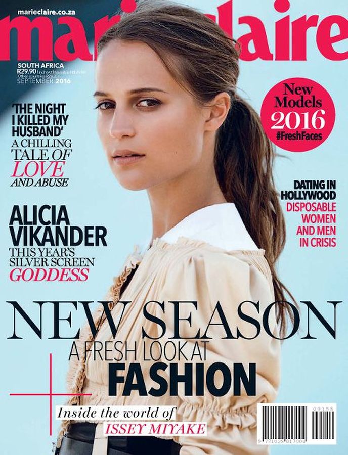 MARIE CLAIRE SOUTH AFRICA magazine side cover  September 2016