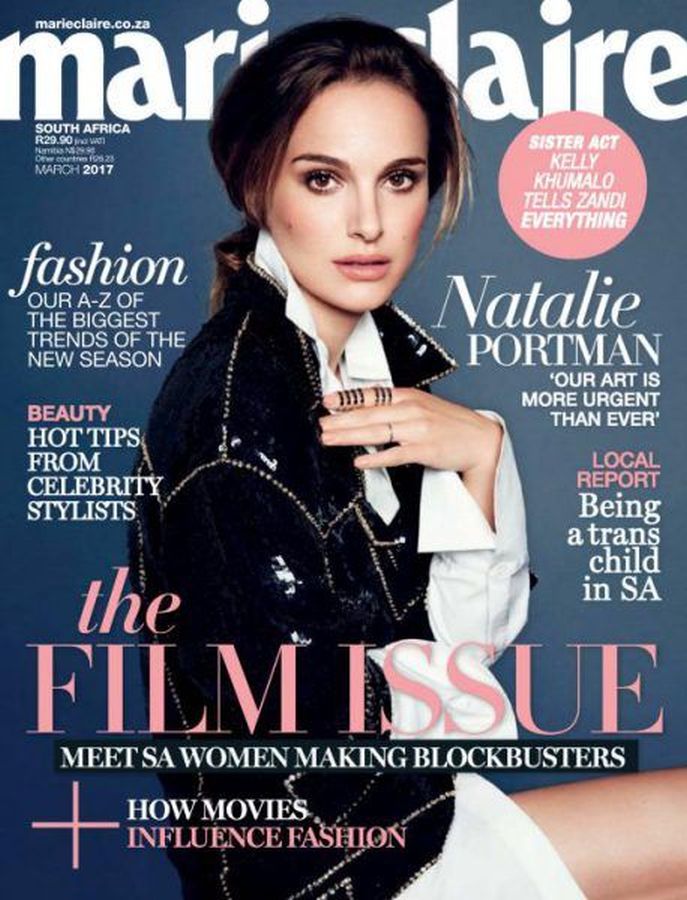 MARIE CLAIRE SOUTH AFRICA magazine side cover  March 2017