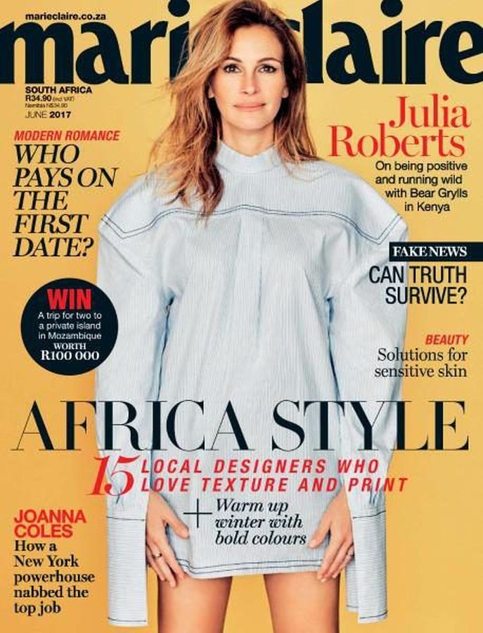 MARIE CLAIRE SOUTH AFRICA magazine side cover  June 2017