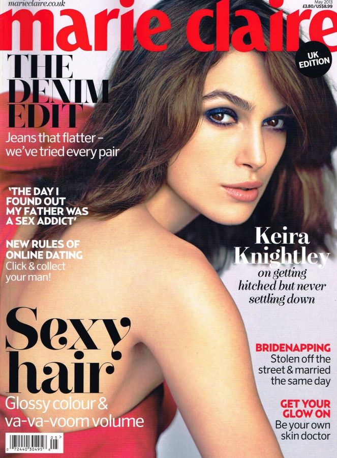 MARIE CLAIRE UK magazine cover  May 2013