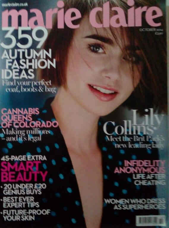 MARIE CLAIRE UK magazine cover  October 2014