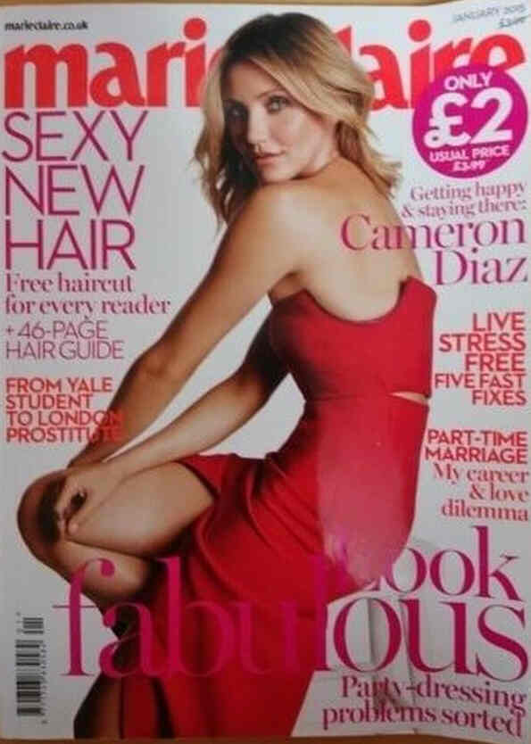 MARIE CLAIRE UK magazine cover  January 2015
