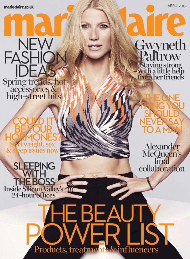 MARIE CLAIRE UK magazine cover  April 2015