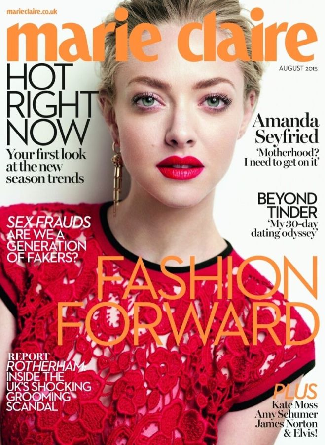MARIE CLAIRE UK magazine cover  August 2015