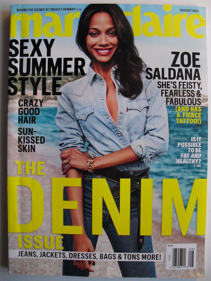 MARIE CLAIRE USA magazine cover  August 2014