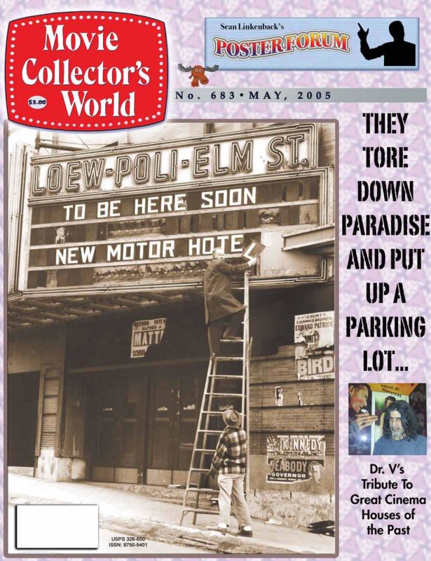 MOVIE COLLECTORS WORLD magazine side cover Issue 683 May 2005