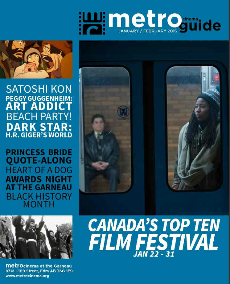 METRO CINEMA GUIDE magazine side cover January/February 2016