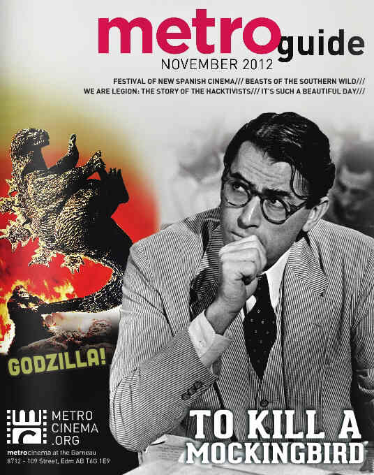 METRO CINEMA GUIDE magazine cover November 2012