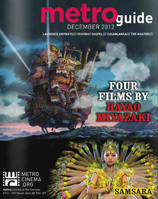 METRO CINEMA GUIDE magazine cover December 2012