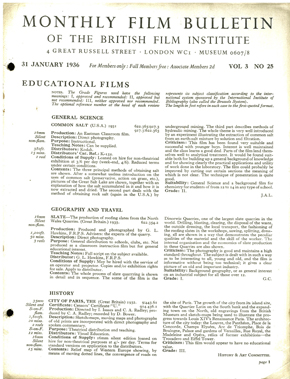 MONTHLY FILM BULLETIN magazine cover Issue 25 January 1936