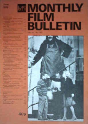 MONTHLY FILM BULLETIN magazine cover Issue 533 June 1978